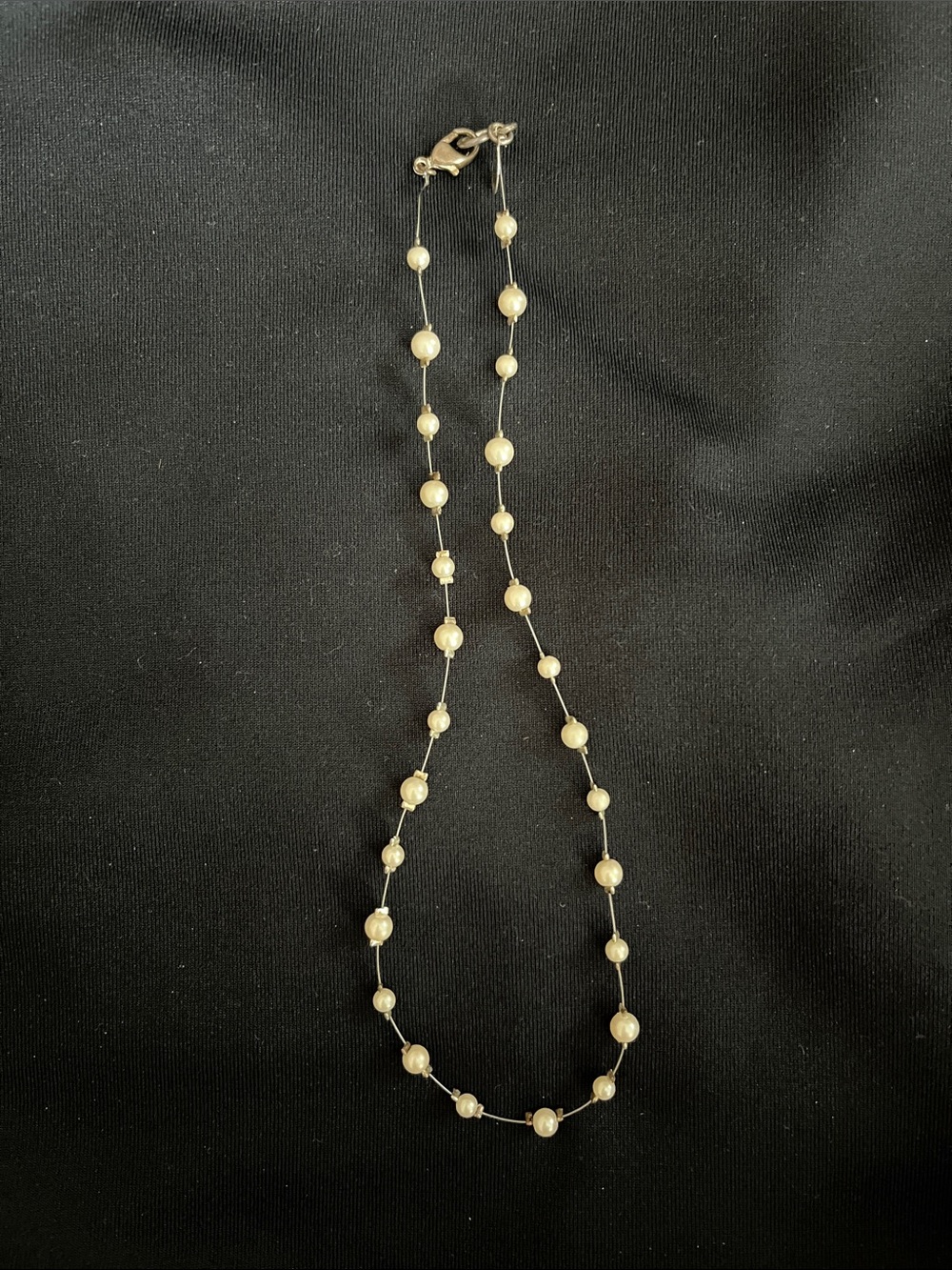 Carolee Delicate White Pearl Station Necklace - Women Jewelry